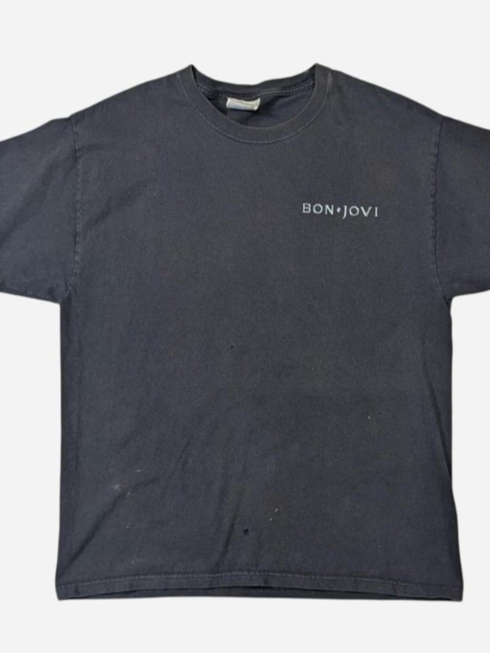 Vintage Bon Jovi Heart and Dagger black band tee size large distressed